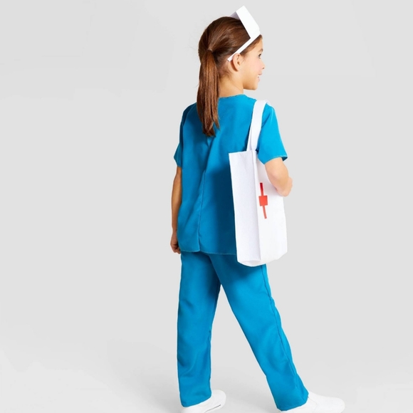 SMALL Hyde And Eek Medical Nurse Scrubs Uniform Halloween Child Costume - Picture 3 of 10